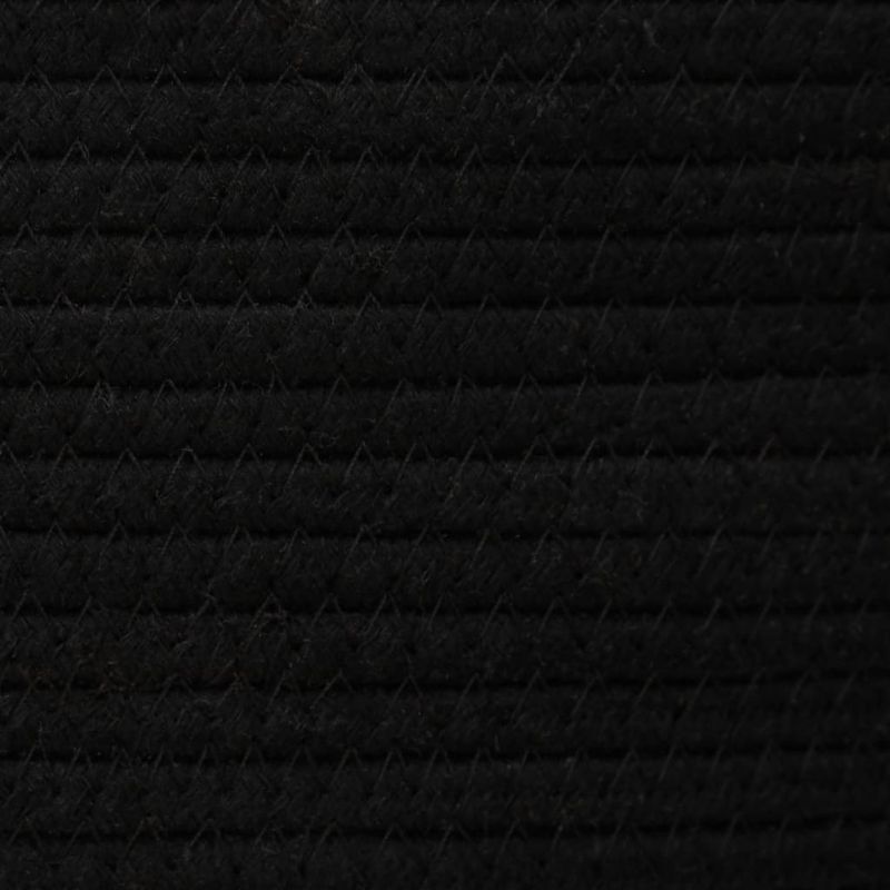 Casa si Gradina - Mobilier - Organizare si depozitare - Cutii depozitare - Cos de depozitare, negru si alb, Ø49x65 cm, bumbac - Infinity.ro
