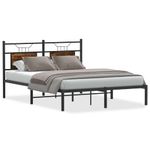 Casa si Gradina - Mobilier - Paturi si accesorii - Paturi - Cadru pat fara saltea stejar fumuriu 150x200 cm lemn prelucrat - Infinity.ro