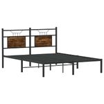 Casa si Gradina - Mobilier - Paturi si accesorii - Paturi - Cadru pat fara saltea stejar fumuriu 150x200 cm lemn prelucrat - Infinity.ro