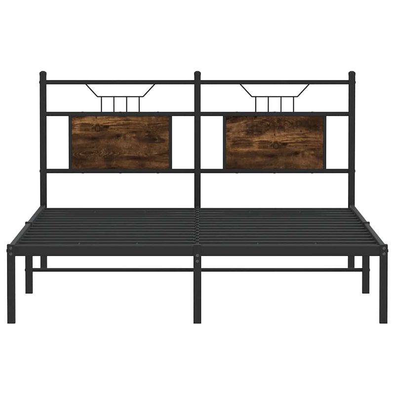 Casa si Gradina - Mobilier - Paturi si accesorii - Paturi - Cadru pat fara saltea stejar fumuriu 150x200 cm lemn prelucrat - Infinity.ro