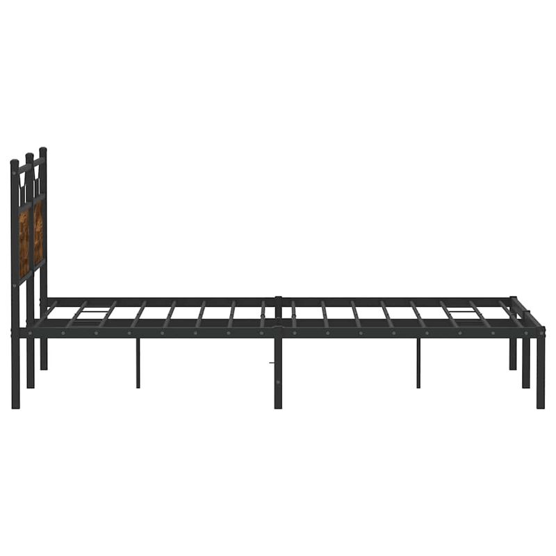 Casa si Gradina - Mobilier - Paturi si accesorii - Paturi - Cadru pat fara saltea stejar fumuriu 150x200 cm lemn prelucrat - Infinity.ro