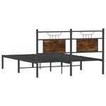 Casa si Gradina - Mobilier - Paturi si accesorii - Paturi - Cadru pat fara saltea stejar fumuriu 150x200 cm lemn prelucrat - Infinity.ro