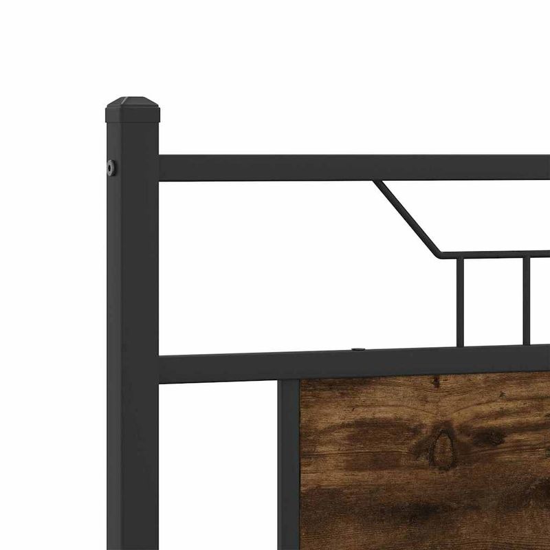 Casa si Gradina - Mobilier - Paturi si accesorii - Paturi - Cadru pat fara saltea stejar fumuriu 150x200 cm lemn prelucrat - Infinity.ro