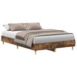 Casa si Gradina - Mobilier - Paturi si accesorii - Paturi - Cadru pat fara saltea Stejar afumat 135x190 cm Lemn prelucrat - Infinity.ro