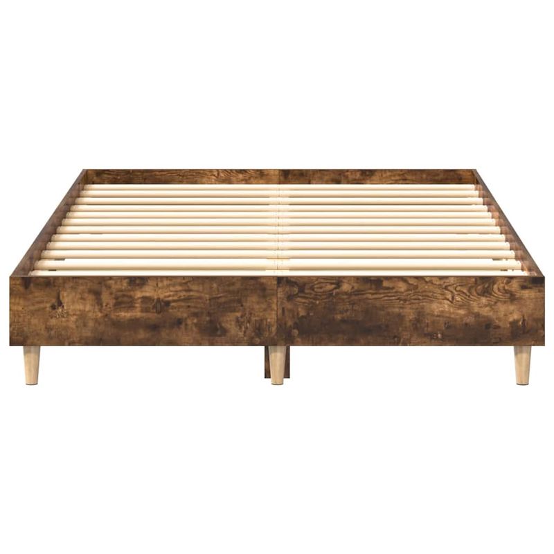 Casa si Gradina - Mobilier - Paturi si accesorii - Paturi - Cadru pat fara saltea Stejar afumat 135x190 cm Lemn prelucrat - Infinity.ro
