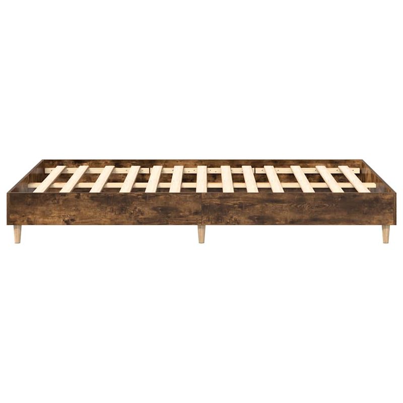 Casa si Gradina - Mobilier - Paturi si accesorii - Paturi - Cadru pat fara saltea Stejar afumat 135x190 cm Lemn prelucrat - Infinity.ro