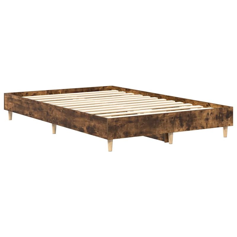 Casa si Gradina - Mobilier - Paturi si accesorii - Paturi - Cadru pat fara saltea Stejar afumat 135x190 cm Lemn prelucrat - Infinity.ro