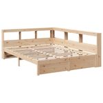 Casa si Gradina - Mobilier - Paturi si accesorii - Paturi - Pat cu biblioteca fara saltea, 140x200 cm, lemn masiv de pin - Infinity.ro