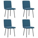 Casa si Gradina - Mobilier - Scaune si fotolii - Scaune - Scaune de bucatarie, 4 buc., albastru, catifea - Infinity.ro