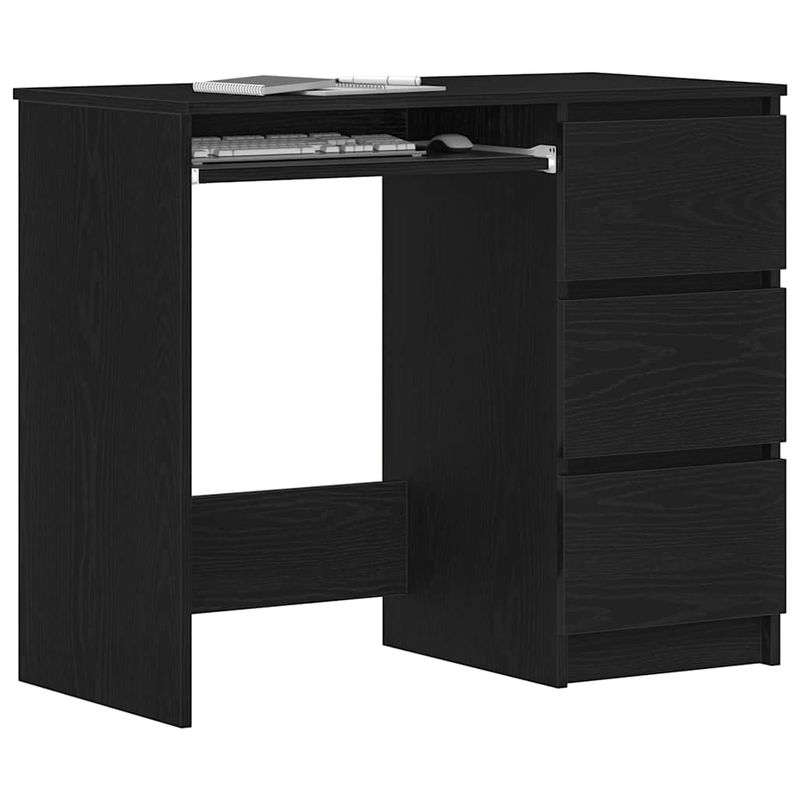 Casa si Gradina - Mobilier - Mese si birouri - Birouri - Birou Stejar negru 90x45x76 cm Lemn prelucrat - Infinity.ro