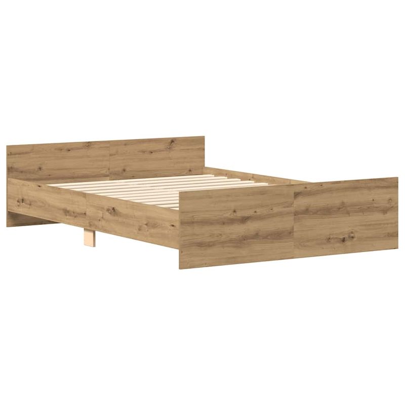 Casa si Gradina - Mobilier - Paturi si accesorii - Paturi - Cadru pat fara saltea Stejar Artisan 120x200cm Lemn prelucrat - Infinity.ro