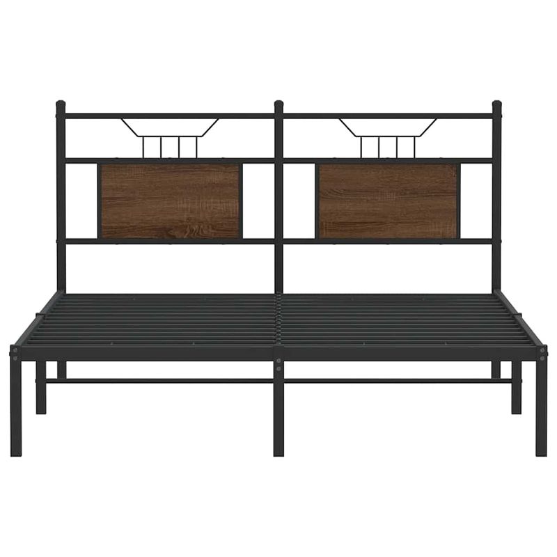 Casa si Gradina - Mobilier - Paturi si accesorii - Paturi - Cadru pat fara saltea stejar maro, 140x190 cm, lemn prelucrat - Infinity.ro