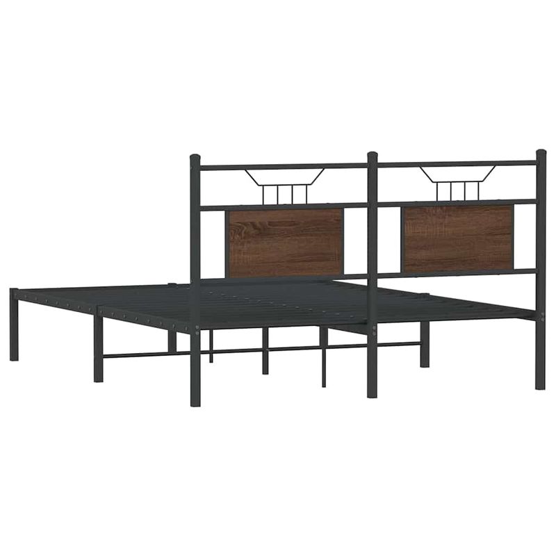 Casa si Gradina - Mobilier - Paturi si accesorii - Paturi - Cadru pat fara saltea stejar maro, 140x190 cm, lemn prelucrat - Infinity.ro