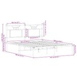 Casa si Gradina - Mobilier - Paturi si accesorii - Paturi - Cadru pat fara saltea stejar maro, 140x190 cm, lemn prelucrat - Infinity.ro