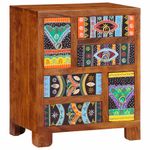 Casa si Gradina - Mobilier - Comode si corpuri - Comode - Bufeta multicolor 50x35x60 din lemn masiv de salcam - Infinity.ro