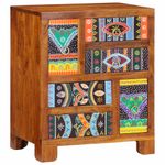 Casa si Gradina - Mobilier - Comode si corpuri - Comode - Bufeta multicolor 50x35x60 din lemn masiv de salcam - Infinity.ro