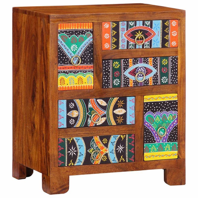 Casa si Gradina - Mobilier - Comode si corpuri - Comode - Bufeta multicolor 50x35x60 din lemn masiv de salcam - Infinity.ro