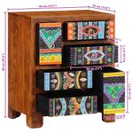 Casa si Gradina - Mobilier - Comode si corpuri - Comode - Bufeta multicolor 50x35x60 din lemn masiv de salcam - Infinity.ro