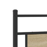 Casa si Gradina - Mobilier - Paturi si accesorii - Paturi - Cadru de pat metalic fara saltea, stejar sonoma, 193x203 cm - Infinity.ro