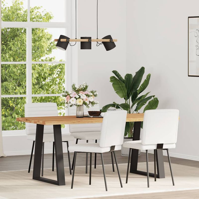 Casa si Gradina - Mobilier - Scaune si fotolii - Scaune - Scaune de bucatarie, 4 buc., alb, piele ecologica - Infinity.ro