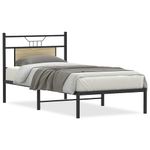 Casa si Gradina - Mobilier - Paturi si accesorii - Paturi - Cadru pat fara saltea stejar sonoma, 90x200 cm, lemn prelucrat - Infinity.ro