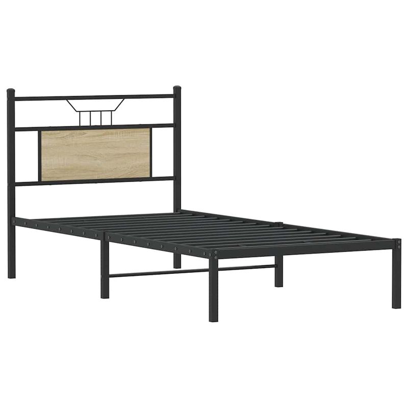 Casa si Gradina - Mobilier - Paturi si accesorii - Paturi - Cadru pat fara saltea stejar sonoma, 90x200 cm, lemn prelucrat - Infinity.ro