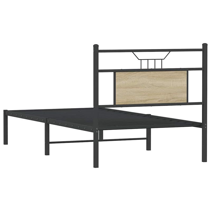 Casa si Gradina - Mobilier - Paturi si accesorii - Paturi - Cadru pat fara saltea stejar sonoma, 90x200 cm, lemn prelucrat - Infinity.ro