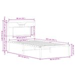 Casa si Gradina - Mobilier - Paturi si accesorii - Paturi - Cadru pat fara saltea stejar sonoma, 90x200 cm, lemn prelucrat - Infinity.ro