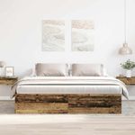 Casa si Gradina - Mobilier - Paturi si accesorii - Paturi - Cadru de pat fara saltea Lemn vechi 180x200cm Lemn prelucrat - Infinity.ro