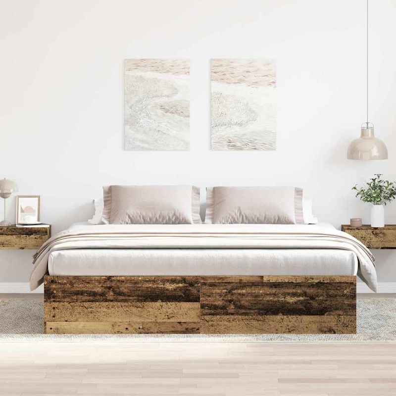 Casa si Gradina - Mobilier - Paturi si accesorii - Paturi - Cadru de pat fara saltea Lemn vechi 180x200cm Lemn prelucrat - Infinity.ro