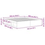 Casa si Gradina - Mobilier - Paturi si accesorii - Paturi - Cadru de pat fara saltea Lemn vechi 180x200cm Lemn prelucrat - Infinity.ro