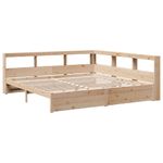 Casa si Gradina - Mobilier - Paturi si accesorii - Paturi - Pat cu biblioteca fara saltea, 180x200 cm, lemn masiv de pin - Infinity.ro