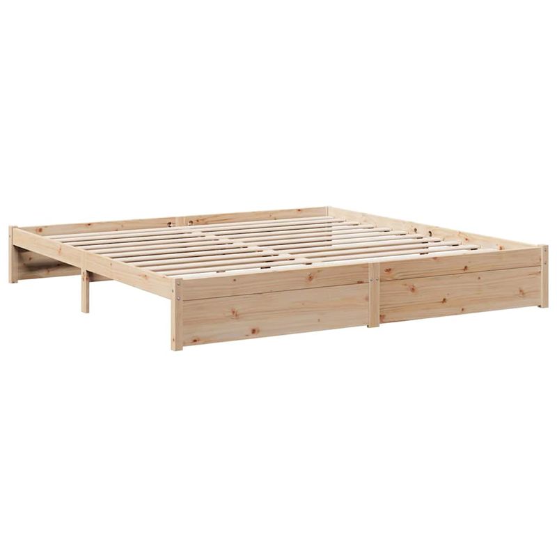 Casa si Gradina - Mobilier - Paturi si accesorii - Paturi - Pat cu biblioteca fara saltea, 180x200 cm, lemn masiv de pin - Infinity.ro