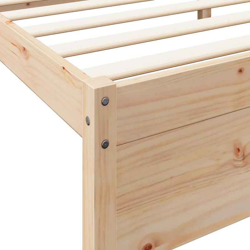 Casa si Gradina - Mobilier - Paturi si accesorii - Paturi - Pat cu biblioteca fara saltea, 180x200 cm, lemn masiv de pin - Infinity.ro