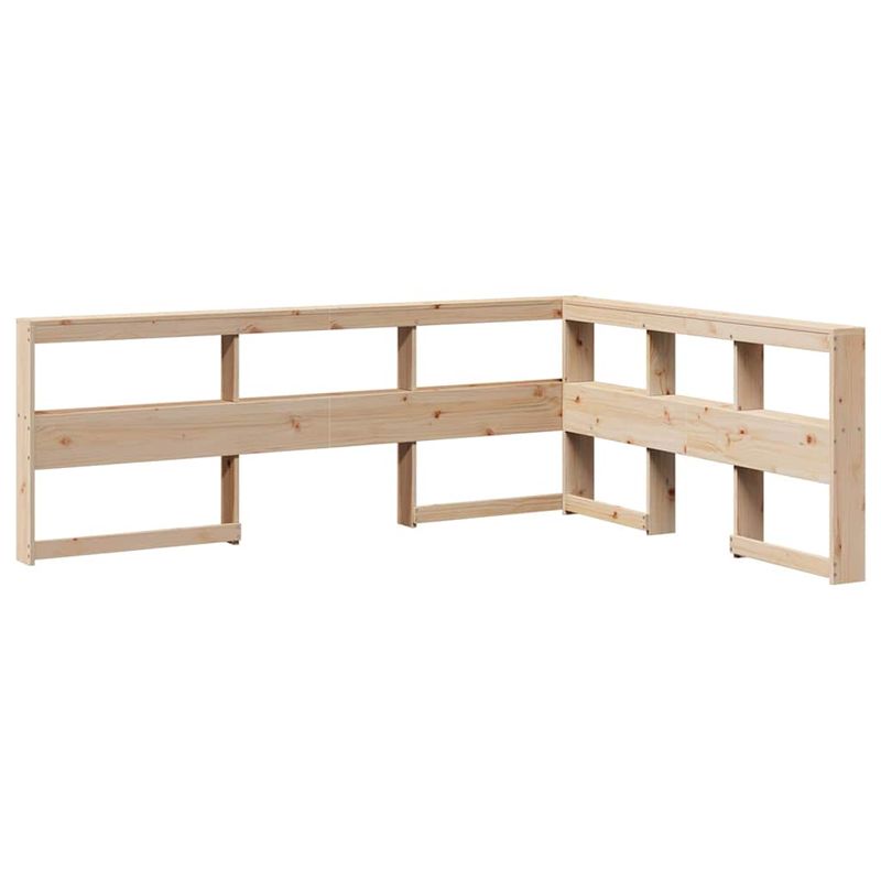 Casa si Gradina - Mobilier - Paturi si accesorii - Paturi - Pat cu biblioteca fara saltea, 150x200 cm, lemn masiv de pin - Infinity.ro