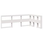 Casa si Gradina - Mobilier - Paturi si accesorii - Paturi - Pat cu biblioteca fara saltea, alb, 90x190 cm, lemn masiv pin - Infinity.ro