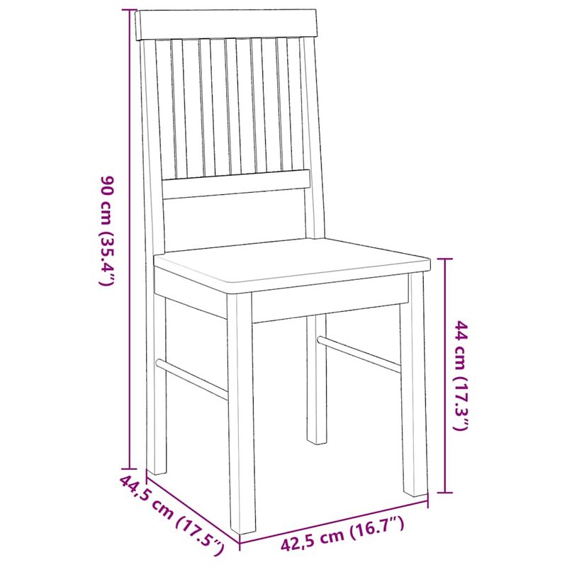 Casa si Gradina - Mobilier - Scaune si fotolii - Scaune - Scaune de sufragerie 2 buc Cauciuc din lemn masiv alb - Infinity.ro