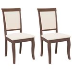 Casa si Gradina - Mobilier - Scaune si fotolii - Scaune - Scaune sufragerie cu perne 2 buc. cauciuc din lemn masiv maro - Infinity.ro