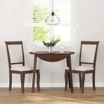 Casa si Gradina - Mobilier - Scaune si fotolii - Scaune - Scaune sufragerie cu perne 2 buc. cauciuc din lemn masiv maro - Infinity.ro