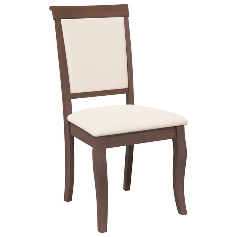 Casa si Gradina - Mobilier - Scaune si fotolii - Scaune - Scaune sufragerie cu perne 2 buc. cauciuc din lemn masiv maro - Infinity.ro
