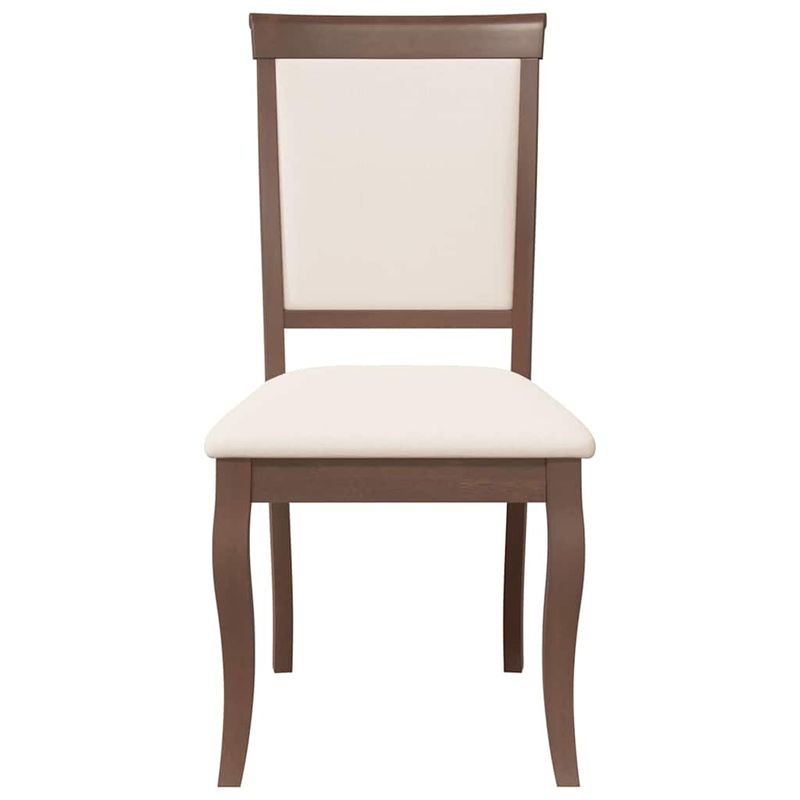 Casa si Gradina - Mobilier - Scaune si fotolii - Scaune - Scaune sufragerie cu perne 2 buc. cauciuc din lemn masiv maro - Infinity.ro