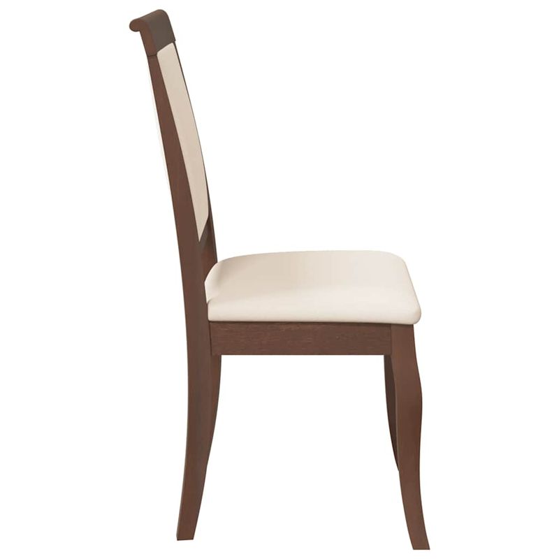Casa si Gradina - Mobilier - Scaune si fotolii - Scaune - Scaune sufragerie cu perne 2 buc. cauciuc din lemn masiv maro - Infinity.ro
