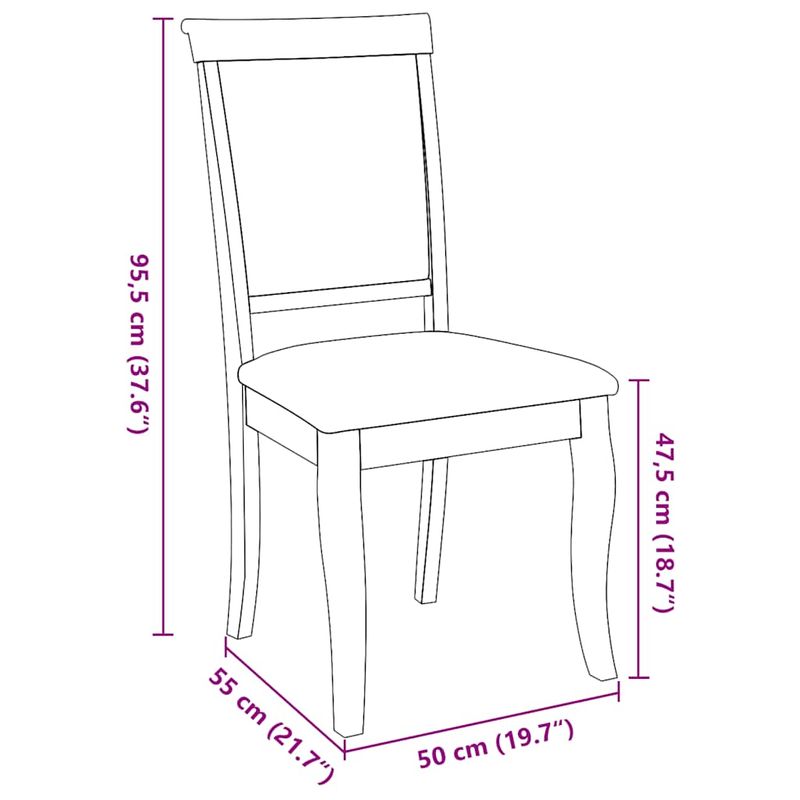 Casa si Gradina - Mobilier - Scaune si fotolii - Scaune - Scaune sufragerie cu perne 2 buc. cauciuc din lemn masiv maro - Infinity.ro