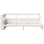 Casa si Gradina - Mobilier - Paturi si accesorii - Paturi - Pat cu biblioteca fara saltea, alb, 90x200 cm, lemn masiv pin - Infinity.ro