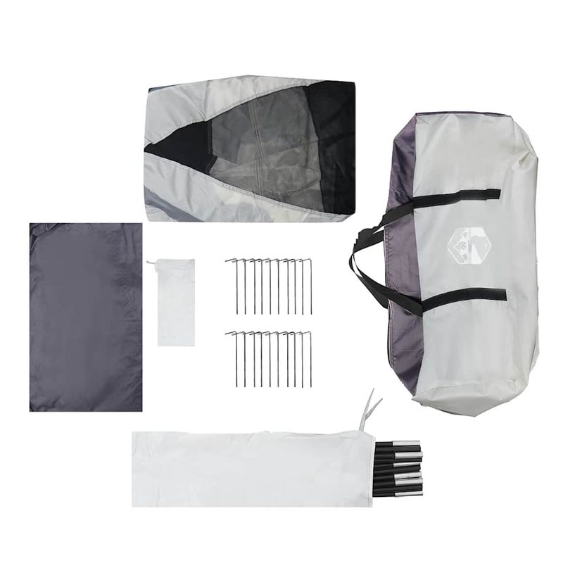 Sport si Outdoor - Camping - Corturi camping - Cort piscina cu pereti detasabili pentru acoperis si plasa, gri - Infinity.ro