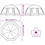 Sport si Outdoor - Camping - Corturi camping - Cort piscina cu pereti detasabili pentru acoperis si plasa, gri - Infinity.ro