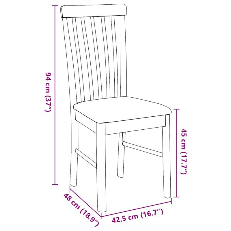 Casa si Gradina - Mobilier - Scaune si fotolii - Scaune - Scaune sufragerie cu perne 2 buc. cauciuc din lemn masiv maro - Infinity.ro