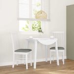 Casa si Gradina - Mobilier - Scaune si fotolii - Scaune - Scaune de sufragerie cu perne 2 buc cauciuc din lemn masiv alb - Infinity.ro