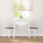 Casa si Gradina - Mobilier - Scaune si fotolii - Scaune - Scaune de sufragerie cu perne 2 buc cauciuc din lemn masiv alb - Infinity.ro
