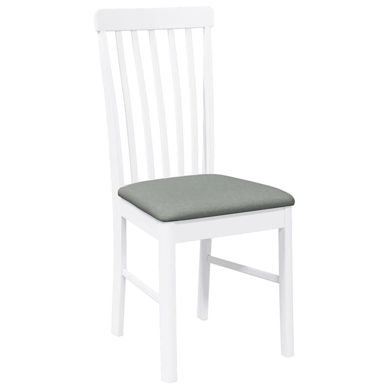 Casa si Gradina - Mobilier - Scaune si fotolii - Scaune - Scaune de sufragerie cu perne 2 buc cauciuc din lemn masiv alb - Infinity.ro